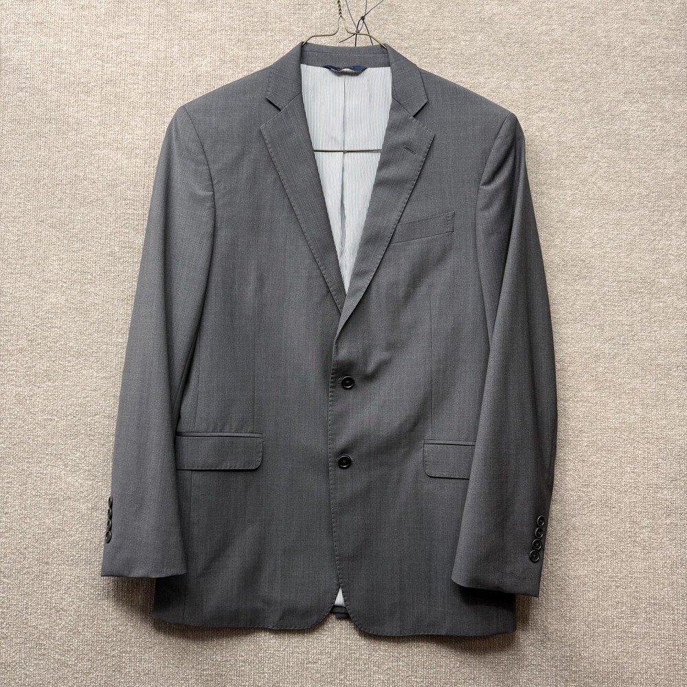Brooks Brothers Explorer Regent Fit Grey‎ Wool Blend Suit Jacket Blazer Mens 40L